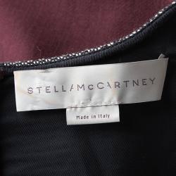 Pre Owned فستان ستيلا مكارتني تريكو كتل لونية شبكة مزينة أكمام طويلة M