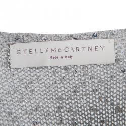 Pre Owned Stella McCartney Grey Sequined Cutout Back Detail Sweater M