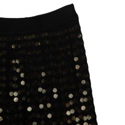 Pre Owned Stella McCartney Metallic Sequined Meshjersey Pants M