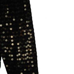 Pre Owned Stella McCartney Metallic Sequined Meshjersey Pants M