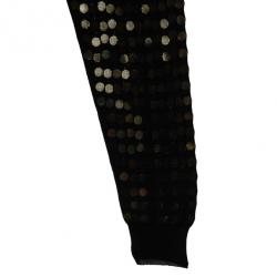 Pre Owned Stella McCartney Metallic Sequined Meshjersey Pants M
