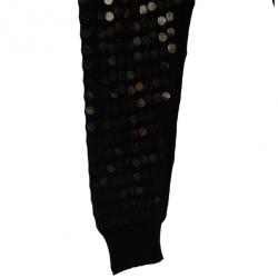 Pre Owned Stella McCartney Metallic Sequined Meshjersey Pants M