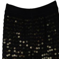 Pre Owned Stella McCartney Metallic Sequined Meshjersey Pants M