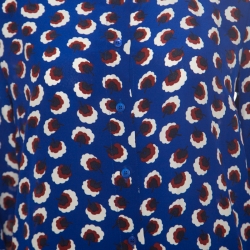 Pre Owned Stella McCartney Indigo Floral Printed Silk Wilson Blossom Shirt M