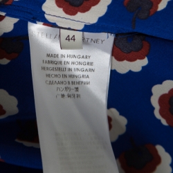 Pre Owned Stella McCartney Indigo Floral Printed Silk Wilson Blossom Shirt M