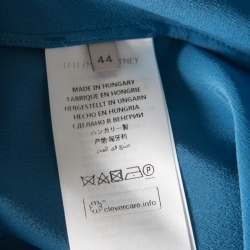 Pre Owned بلوزة ستيلا مكارتني ميريديث حرير أزرق بأكمام طويلة M