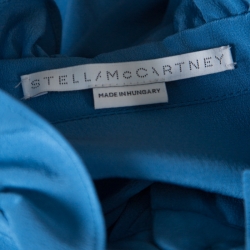 Pre Owned بلوزة ستيلا مكارتني ميريديث حرير أزرق بأكمام طويلة M