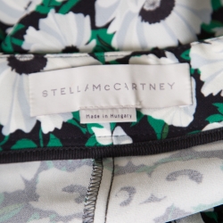 Pre Owned Stella McCartney Black Floral Printed Wide Leg Maude Pants M