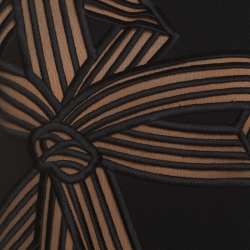 مملوكة مسبقًا Stella McCartney Black Bow Embroidered Cap Sleeve Boxy Blouse M