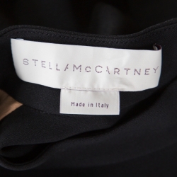 مملوكة مسبقًا Stella McCartney Black Bow Embroidered Cap Sleeve Boxy Blouse M