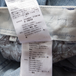 Pre Owned Stella McCartney Indigo Wild Cat Foil Printed Denim Skinny Ankle Jeans M