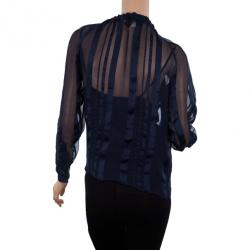 Pre Owned Stella McCartney Sheer Silk Drawstring Top S