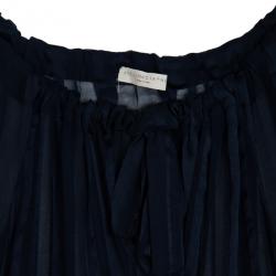 Pre Owned Stella McCartney Sheer Silk Drawstring Top S