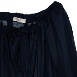 Pre Owned Stella McCartney Sheer Silk Drawstring Top S