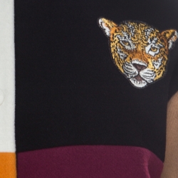 Pre Owned Stella McCartney Colorblock Melton Wool Blend Applique Detail Sabine Varsity Jacket S