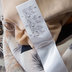 Pre Owned Stella McCartney Multicolor Cat Print Silk Asymmetric Hem Ilona Dress M