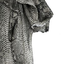 Pre Owned Stella McCartney One Shoulder Snakeskin Print Dress S