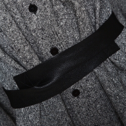 Pre Owned Stella McCartney Monochrome Wool Belted Shirt Dress M