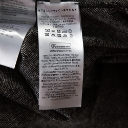 Pre Owned Stella McCartney Monochrome Wool Belted Shirt Dress M