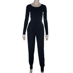 Pre Owned Stella McCartney Black Tapered Casual Trousers S