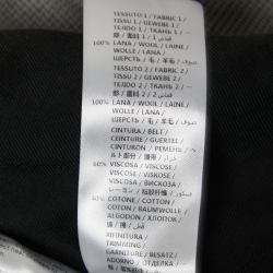 Pre Owned Stella McCartney Black Patterned Wool Contrast Back Blazer M