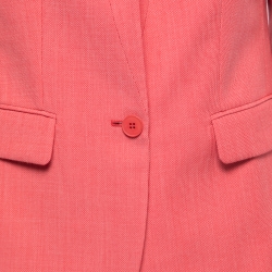 Pre Owned Stella McCartney Pink Wool Single-Breasted Blazer M