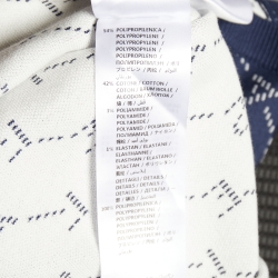 Stella McCartney Navy Blue Logo Intarsia Cotton Knit Crewneck Sweatshirt S