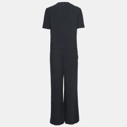 Pre Owned Stella McCartney Black Crepe Chain Fringed Jumpsuit M