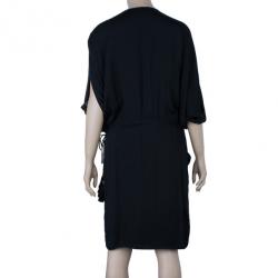 مملوكة مسبقًا Stella McCartney Black Butterfly Sleeve Dress M