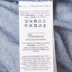 Pre Owned Stella McCartney Blue Denim Belted Cargo Pants M Waist 29''