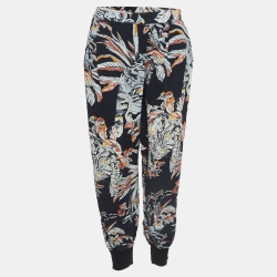 Pre Owned Stella McCartney Multicolor Printed Crepe Joey Trousers L
