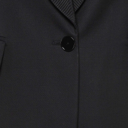 Pre Owned Stella McCartney Black Wool Shawl Collar Single Breasted Coat M