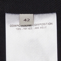 Pre Owned Stella McCartney Black Wool Shawl Collar Single Breasted Coat M