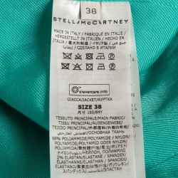 Pre Owned Stella McCartney Blue Gabardine Single Breasted Blazer S