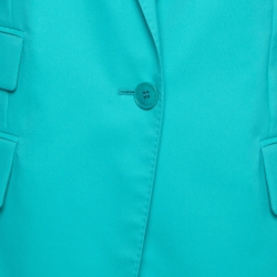 Pre Owned Stella McCartney Blue Gabardine Single Breasted Blazer S
