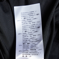 Pre Owned Stella McCartney Grey Checkered Patterned Wool Overcoat S