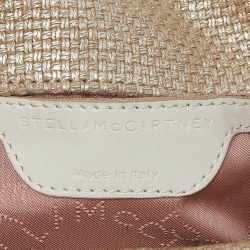 Pre Owned Stella McCartney Beige Woven Canvas Mini Falabella Tote
