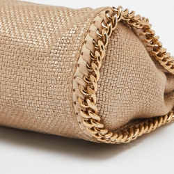 Pre Owned Stella McCartney Beige Woven Canvas Mini Falabella Tote