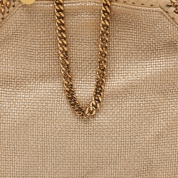 Pre Owned Stella McCartney Beige Woven Canvas Mini Falabella Tote