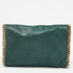 Pre Owned Stella McCartney Green Faux Leather Falabella Flap Shoulder Bag