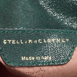 Pre Owned Stella McCartney Green Faux Leather Falabella Flap Shoulder Bag