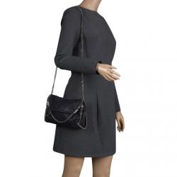 Pre Owned Stella McCartney Navy Blue Faux Leather Falabella Shoulder Bag