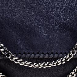 Pre Owned Stella McCartney Navy Blue Faux Leather Falabella Shoulder Bag