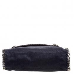 Pre Owned Stella McCartney Navy Blue Faux Leather Falabella Shoulder Bag