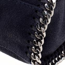 Pre Owned Stella McCartney Navy Blue Faux Leather Falabella Shoulder Bag