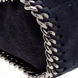 Pre Owned Stella McCartney Navy Blue Faux Leather Falabella Shoulder Bag