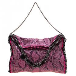 مملوكة مسبقًا Stella McCartney Pink Faux Python Small Falabella Tote