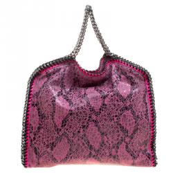 مملوكة مسبقًا Stella McCartney Pink Faux Python Small Falabella Tote