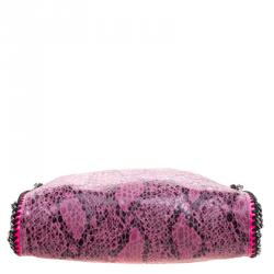 مملوكة مسبقًا Stella McCartney Pink Faux Python Small Falabella Tote