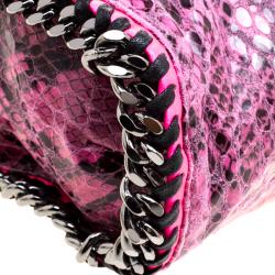 مملوكة مسبقًا Stella McCartney Pink Faux Python Small Falabella Tote